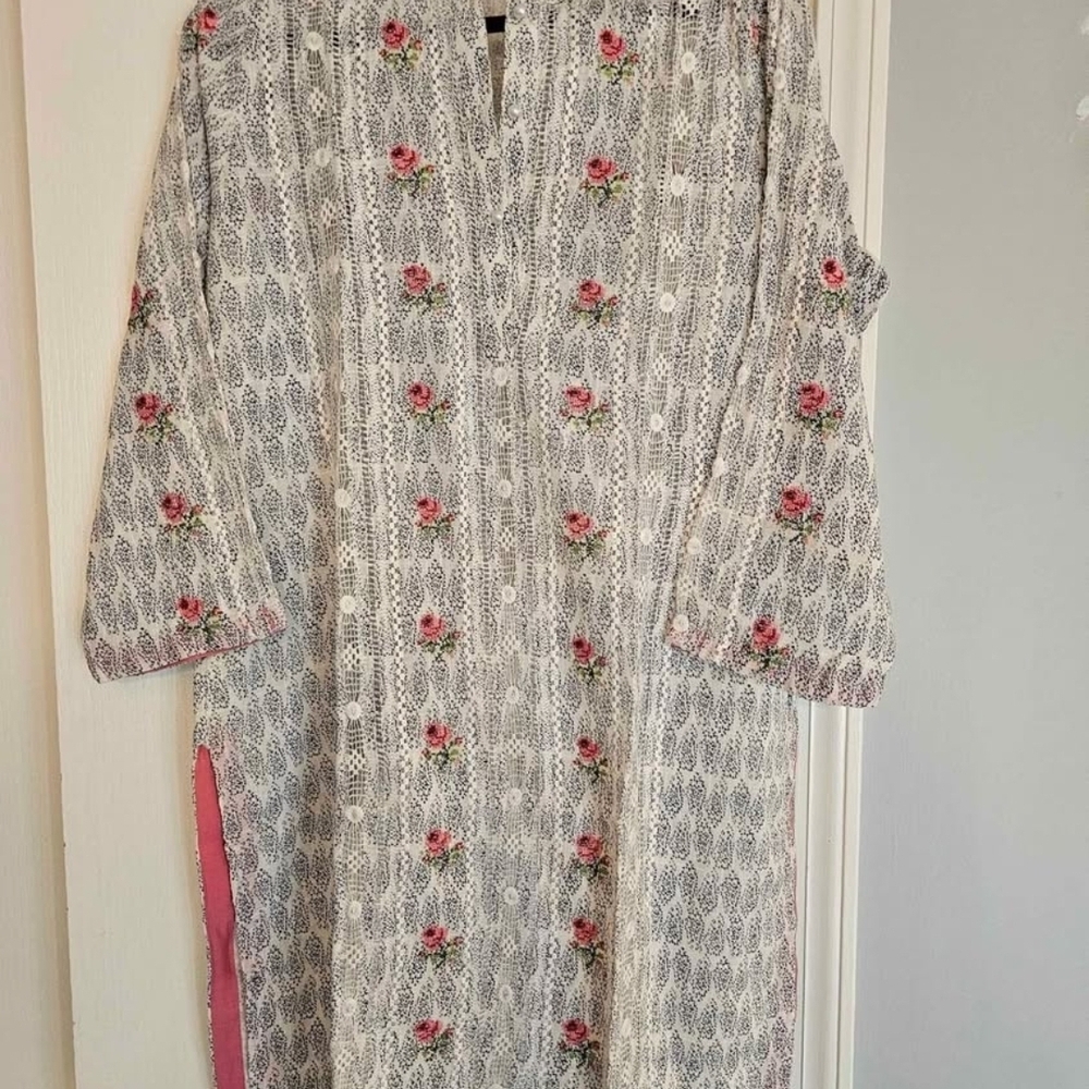 Floral Patterned Long Sleeve Dress